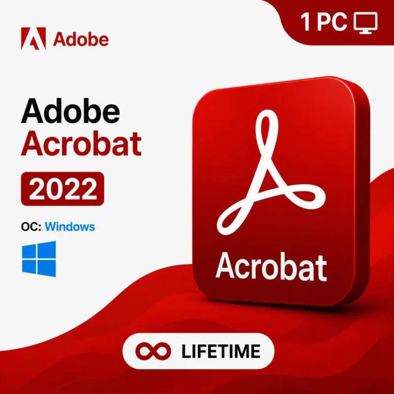 Adobe Acrobat Pro DC 2022 для Windows — ключ на одно устройство