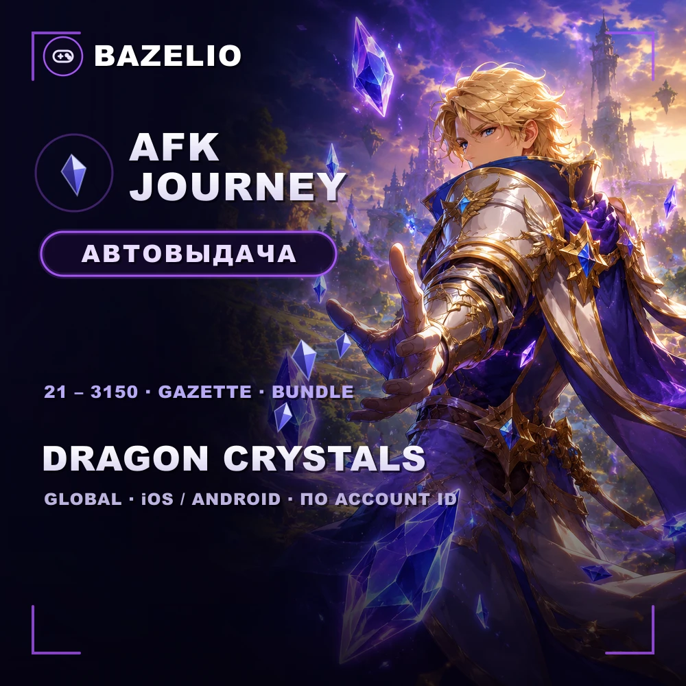 AFK Journey — Dragon Crystals и наборы по Account ID, Global, автовыдача