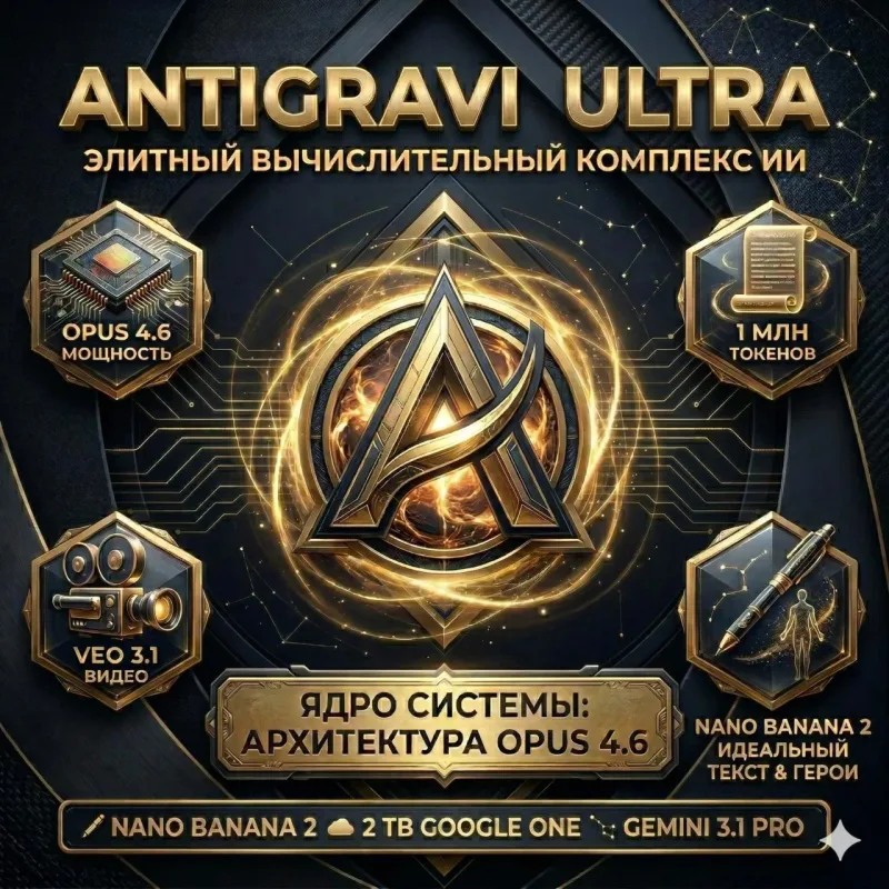 Antigravity Pro и Ultra с Google AI Pro, Gemini и Claude — подписка на 6 месяцев