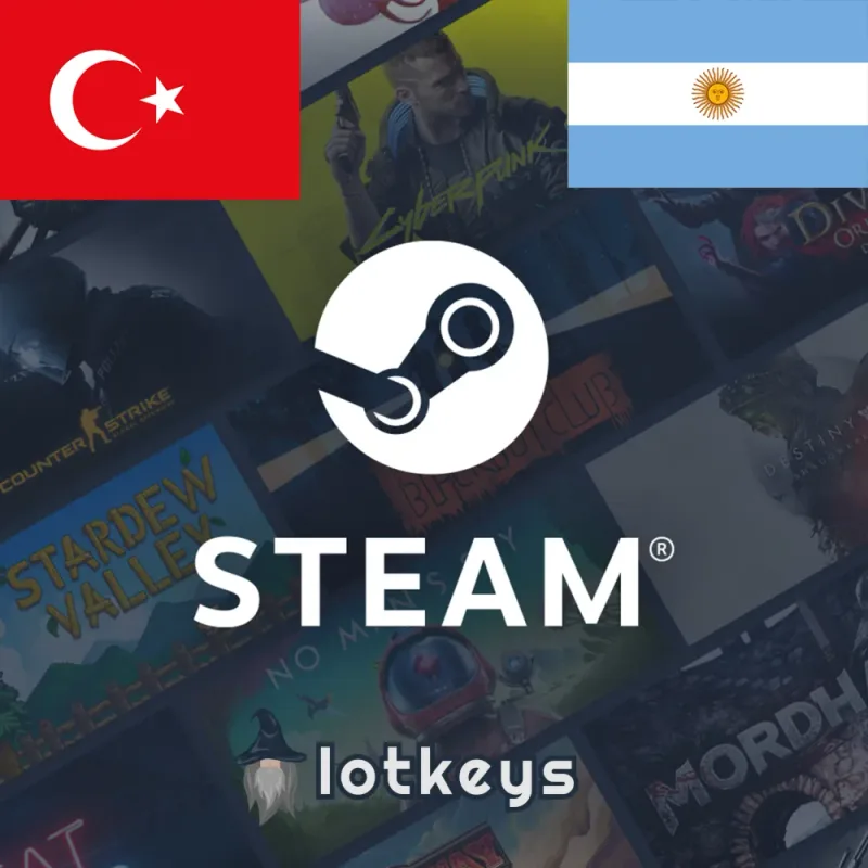 Карта пополнения Steam для регионов Турция, Аргентина и США