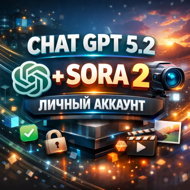 Аккаунт ChatGPT Plus с доступом к Sora на один месяц