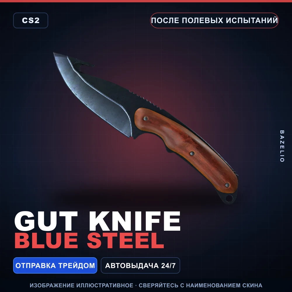 Gut Knife | Blue Steel | Field-Tested
