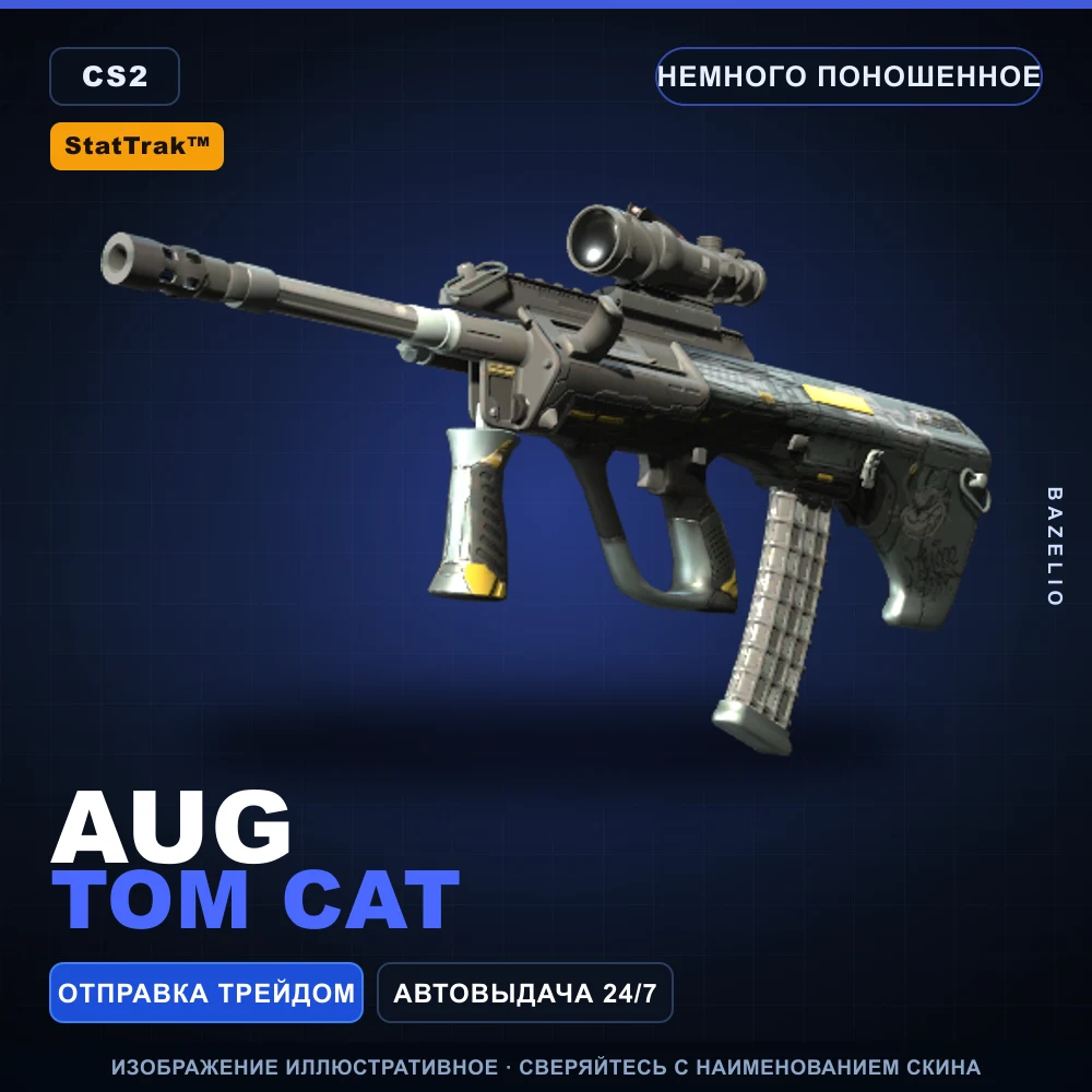 StatTrak™ AUG | Tom Cat | Немного поношенное
