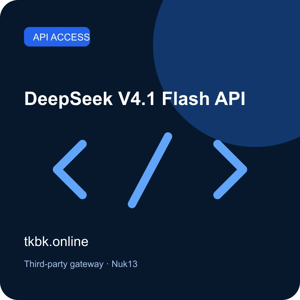 DeepSeek V4.1 Flash API — tkbk.online API gateway