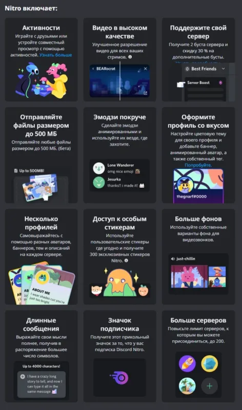 Discord Nitro — подписка с активацией на ваш аккаунт