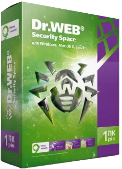 Dr.Web Security Space — ключ на 1 ПК и 1 моб. устройство на год