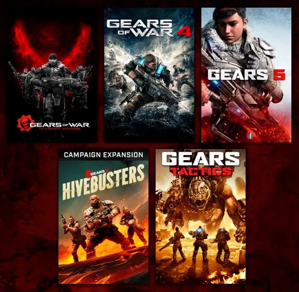 Gears of War: коллекция 1, 4, 5, Hivebusters и Tactics — доступ к аккаунту Microsoft Store для ПК