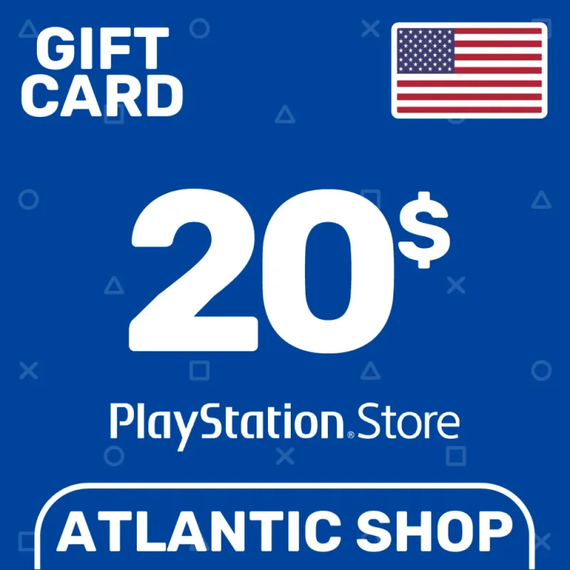 Карта пополнения кошелька PSN на 20 USD для региона США