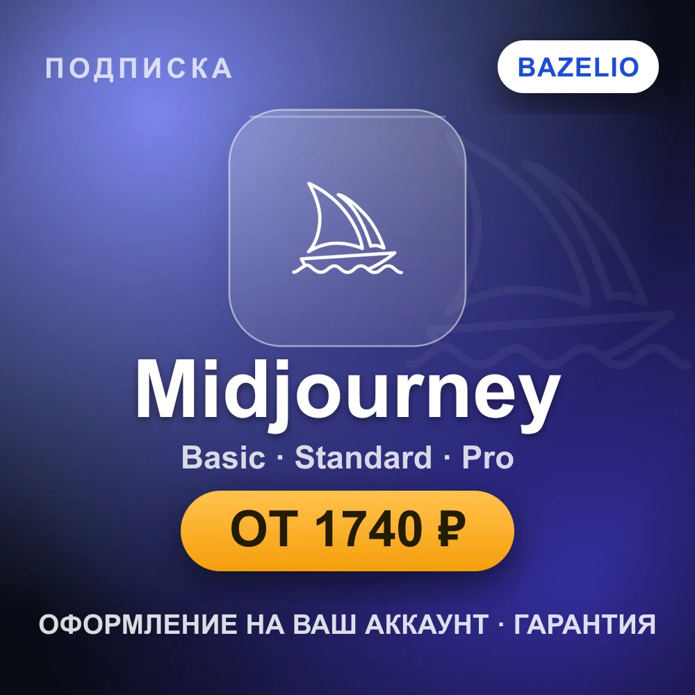 Midjourney Basic / Standard / Pro — подписка на ваш аккаунт