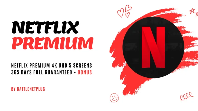 Netflix Premium 4K на 365 дней — общий аккаунт с просмотром на 5 устройствах