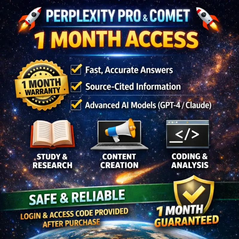 Perplexity Pro AI с Comet — аккаунт на 1 месяц