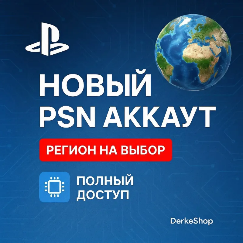 Новый аккаунт PlayStation Network для PS4 и PS5