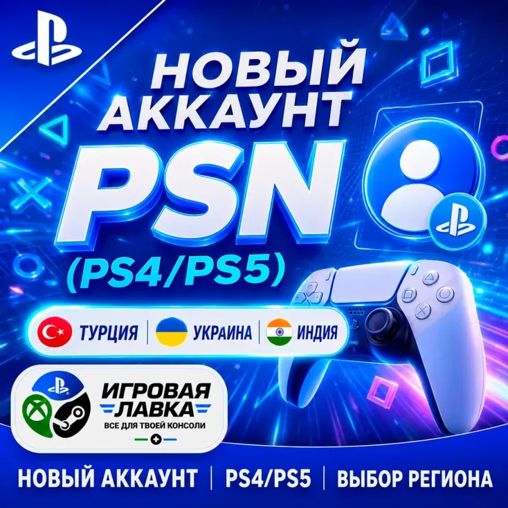 PSN PS4/PS5 — новый аккаунт PlayStation с выбором региона