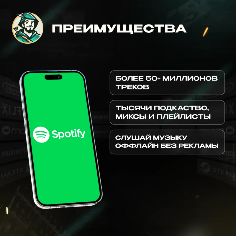 Spotify Premium — код активации для региона Польша со сменой региона профиля