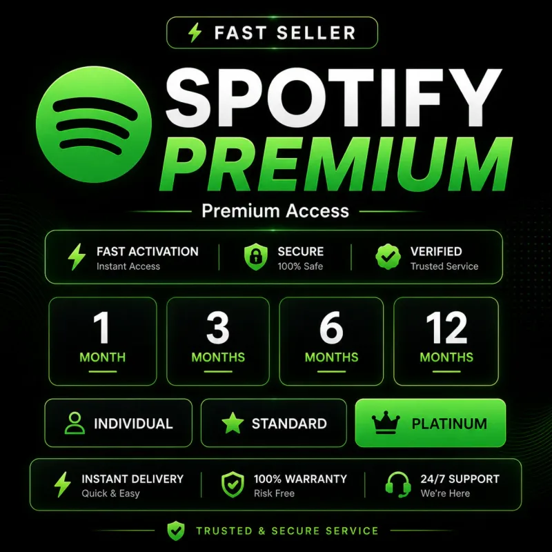 Spotify Premium — оформление подписки на 1–12 месяцев
