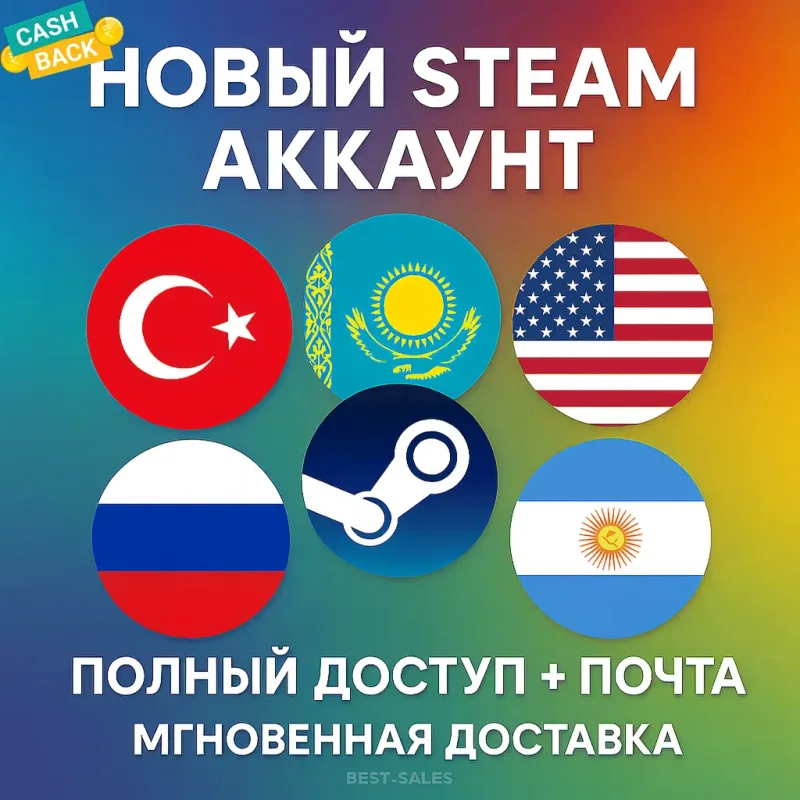 Новый аккаунт Steam — выбор региона