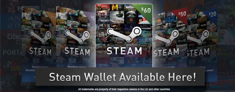 Steam Wallet Gift Card на 5 $ — код пополнения кошелька Steam