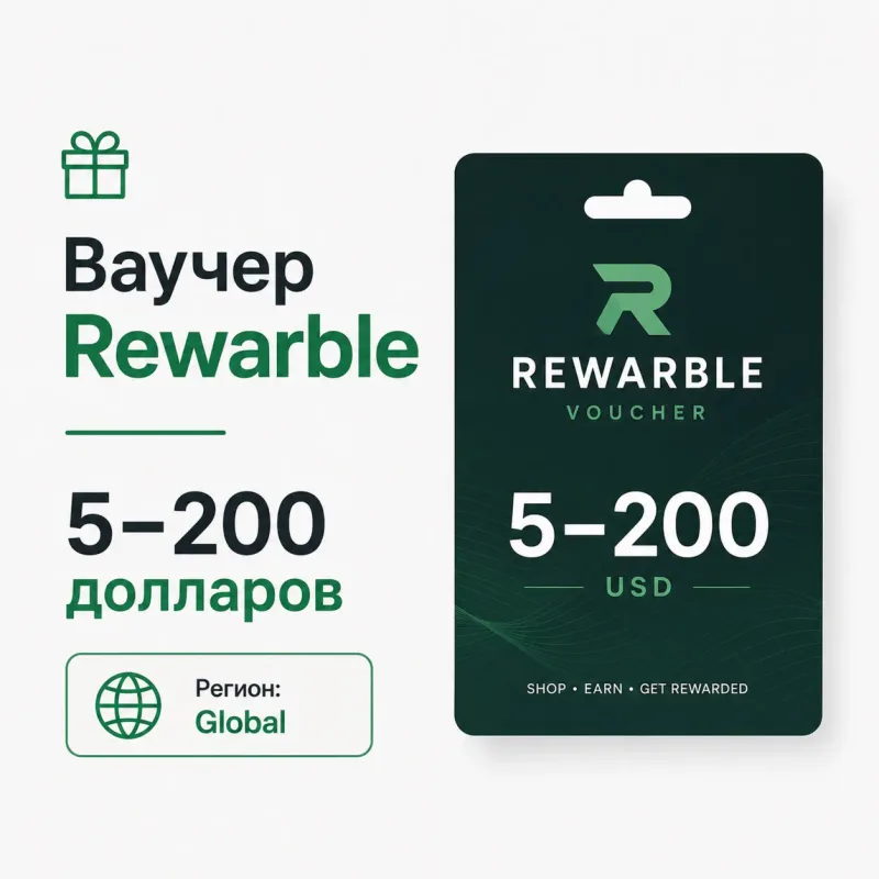 Ваучер Rewarble США для оплаты зарубежных сервисов — цифровой код